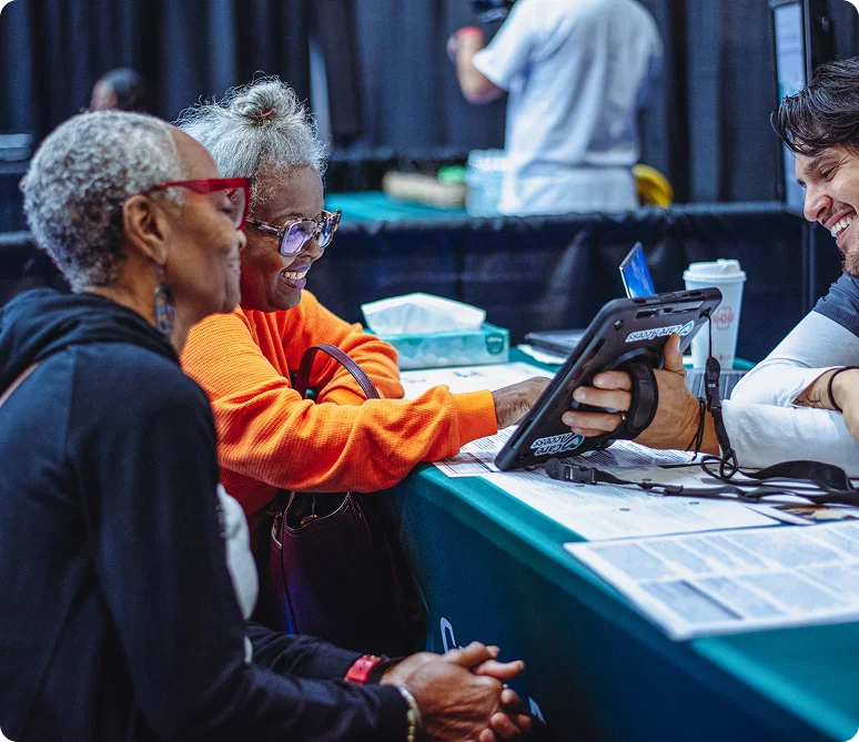 Doctor and patient discussing